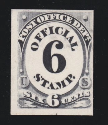 US O50P4 6c Post Office Department Official Proof on Card NGAI (02) - Image 1 of 2