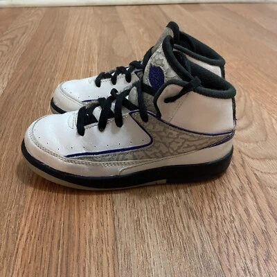 Niño pequeño Jordan II Retro 2 Blanco/Negro/Gris Lobo 395720-153 Talla 9.5c Foto 1 de 4