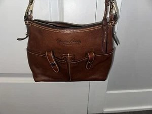 Dooney Bourke Florentine Vachetta Leather Shoulder Bag Purse Brown w/Adj. Strap - Picture 1 of 7