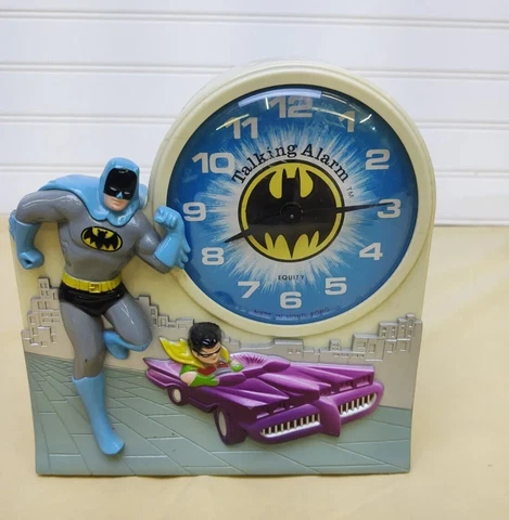 1974 Classic Batman & Robin Janex Talking Alarm Clock No Key Cover