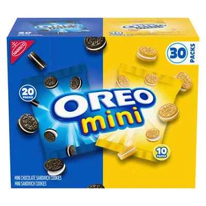 OREO Mini Mezcla Sandwich Galletas Paquete Variedad (1.5 OZ, 30 paquetes) SIN ENVÍO A CA - Imagen 1 de 10