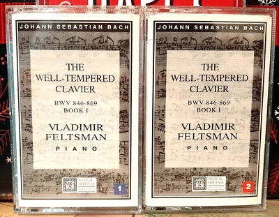 JOHANN SEBASTIAN BACH THE WELL-TEMPERED CLAVIER BOOK 1 ~ FELTSMAN 2 CASSETTE SET - Image 1 of 2