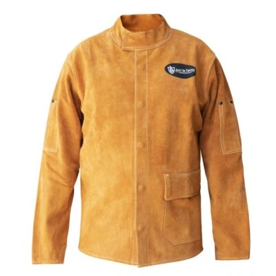 Flame Resistant Heavy Duty Cowhide Leather Welding Jacket - Image 1 of 4