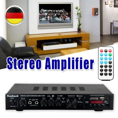 2000W HIFI Verstärker Stereo Amplifier Digital Bluetooth FM USB Vollverstärker ! - Bild 1 von 4