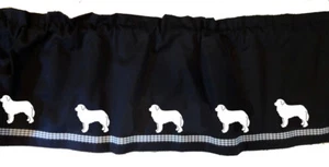 Great Pyrenees Dog Window Valance Curtain Color choices - Picture 1 of 10