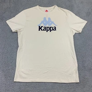 NEW Kappa T-Shirt Women's 2XL Cream Short Sleeve Crew Neck Trucker 100% Cotton - Picture 1 of 9