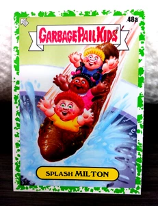 2021 TOPPS Garbage Pail Kids Go On Vacation "SPLASH MILTON" #48a Green Border - Picture 1 of 1