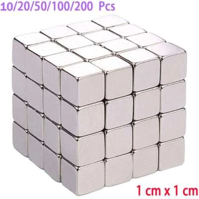 5-200 Piezas Cubo Fuerte Imanes de Neodimio N35 Cuadrado Artesanía Hobby Hágalo Usted Mismo Magnético 0.4" Foto 1 de 4