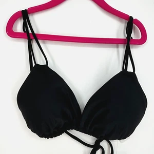 Abercrombie & Fitch Womens Small Triangle String Bikini Top Black Removable Pads - Picture 1 of 6