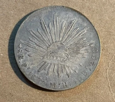Mexico - 1877 PiMH Large Silver 8 Reales - Popular - Image 1 of 4