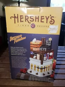 CHOCOLATE FONDUE SET HERSHEYS TIMES SQUARE NY STORE 8 PIECE DESSERT SET NOS - Picture 1 of 12