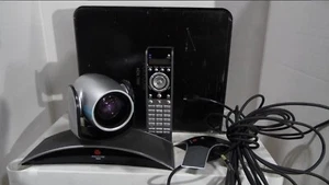 LOT OF POLYCOM EQUIPMENT HDX 7000 camera, remote, table mic speaker cords etc! - Picture 1 of 5