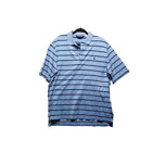 Ralph Lauren Polo Golf Shirt Men Large Henley Polo Shirt 100% Pima Cotton Stripe