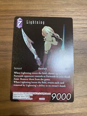 Final Fantasy TCG Lightning 13-081H Crystal Radiance Full Art Foil FFTCG - Image 1 of 4