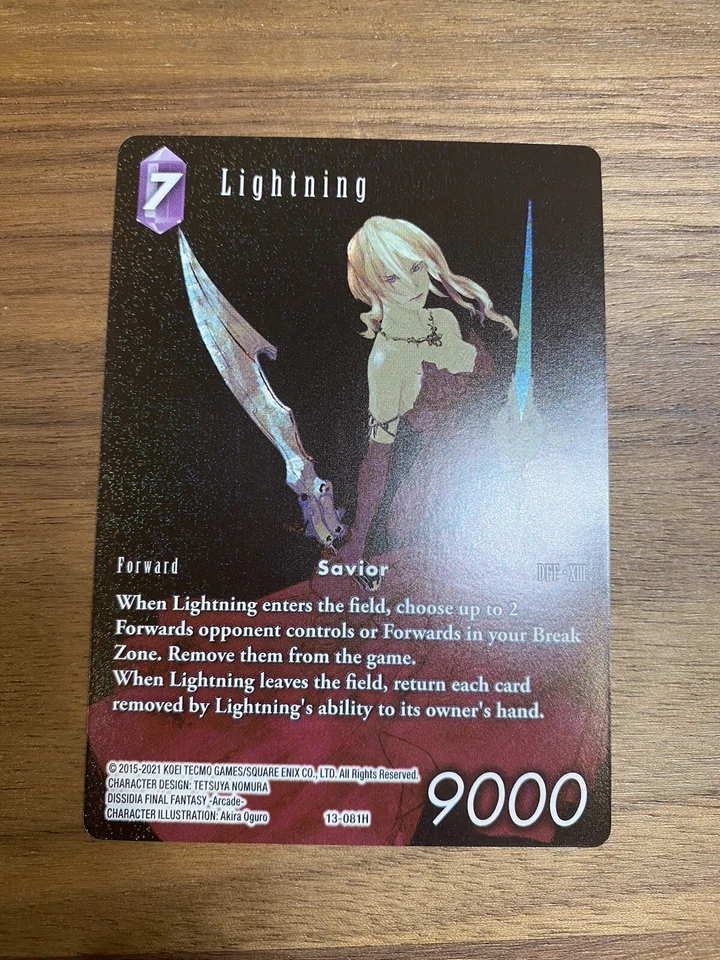 Final Fantasy TCG Lightning 13-081H Crystal Radiance Full Art Foil FFTCG - Image 1 of 4