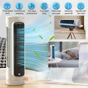 Portable Air Cooler Fan Mini AC Air Conditioner Personal Cooling Tower Fan Quiet - Picture 1 of 14