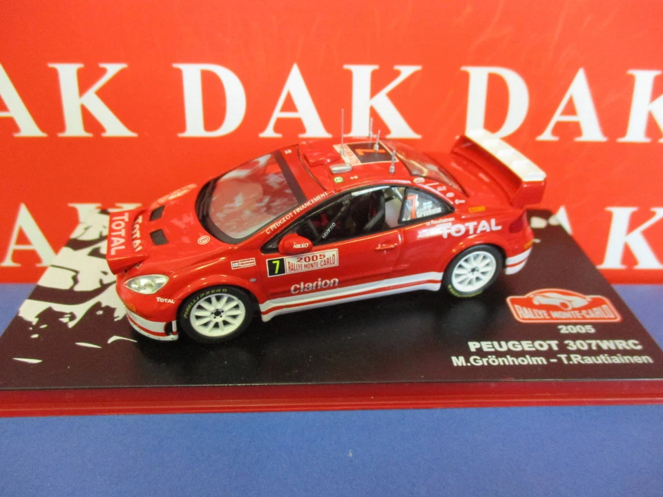 Die cast 1/43 Modellino Auto Peugeot 307 WRC Rally Monte Carlo 2005 M. Gronholm - Immagine 1 di 4