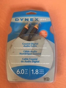 DYNEX Coaxial Digital Audio Cable  6 ft  DX-AV211 NIB NEW - Picture 1 of 2