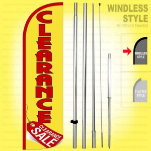 CLEARANCE SALE - Windless Swooper Flag Kit 15' Tall Feather Banner Sign yq-h - Picture 1 of 1
