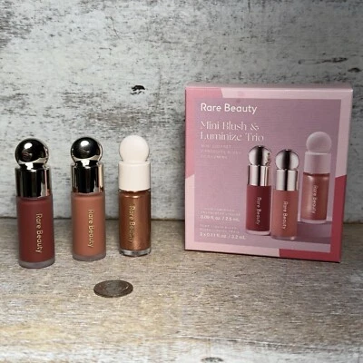 Rare Beauty by Selena Gomez Mini Blush & Luminize Trio 3pc Gift Set Brand New - Image 1 of 4
