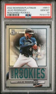 Bowman Platinum Julio Rodríguez 2022 renombrados novatos #RR17 gema como nueva PSA 10 - Imagen 1 de 2