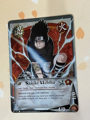 Naruto CCG, Sasuke Uchiha, 137, 1st Edition, MP, Foil, Wave - Image 1 of 2