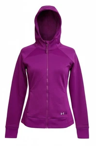 Under Armour Storm Fleecejacke Damen S Semi Fitted Lila Full Zip Kapuze - Bild 1 von 10