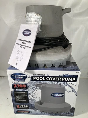 Superior Pump 92395 2100 GPH Auto Pool Cover Pump w/ 25' Cord - Image 1 of 4