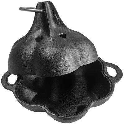 季前铸铁吸烟者和大蒜烘焙器,重型带盖和吸烟器... — 第 1/4 张图片