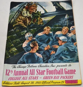 1945 12th Annual All Star Football Game, College All-Stars Vs Green Bay Packers - Picture 1 of 5