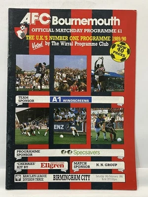 AFC Bournemouth v Birmingham City Official Programme 1989/90 Division 3 - Image 1 of 4