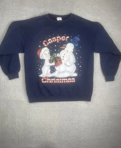 Vintage Casper Sweatshirt Mens Large Cartoon Christmas Holiday Crewneck 90s - Picture 1 of 6