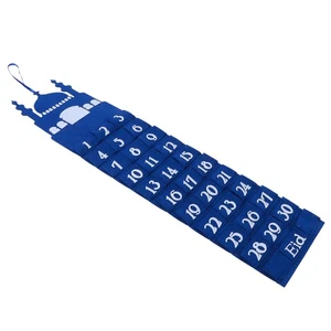 (A Type Blue)Ramadan Fabric Calendar Storage Bag Calendar Hanging Bag Household - Picture 1 of 12
