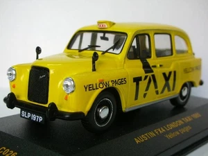 1985 AUSTIN FX4 London Taxi die-cast model, IXO, 1/43 scale, yellow - Picture 1 of 3