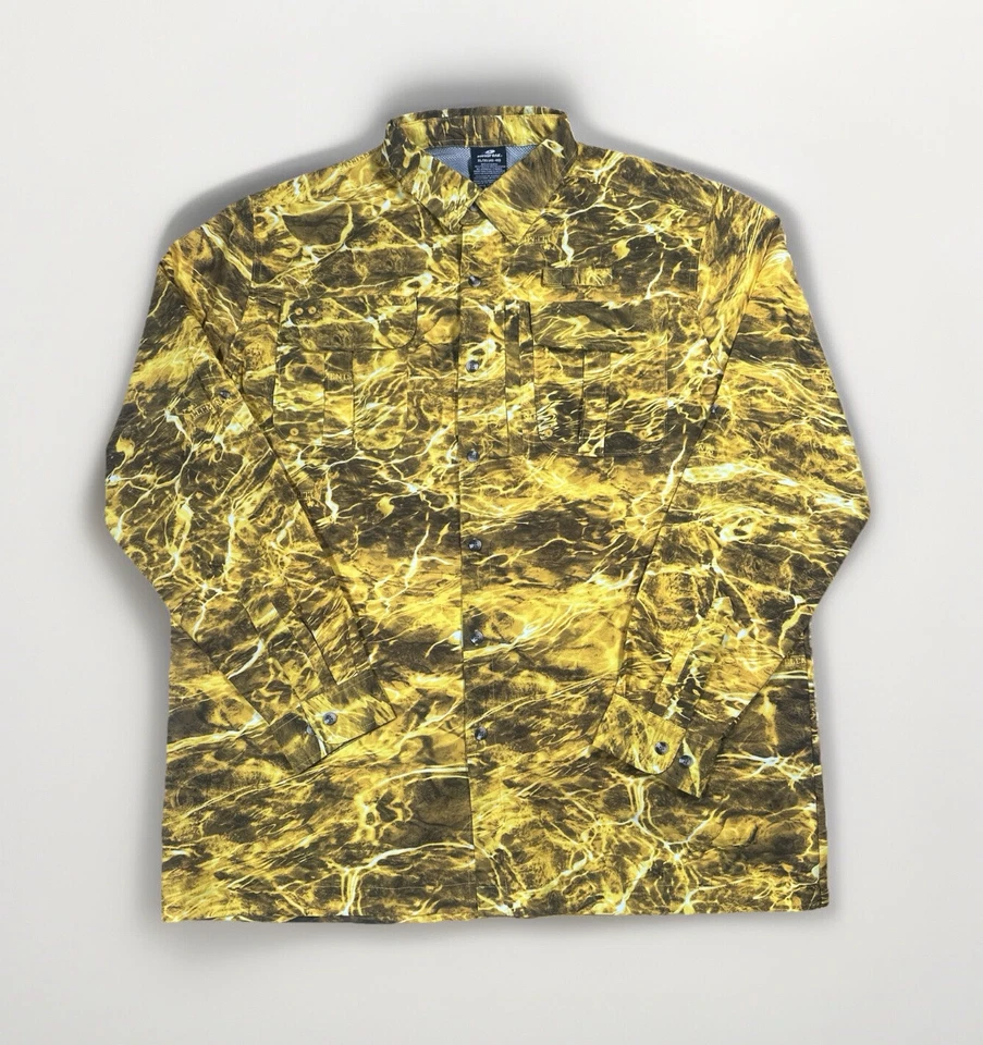 Mossy Oak Elements Fishing Shirt Men's XL Vented Roll Tab Outdoors Stretch NWOT - Image 1 of 4