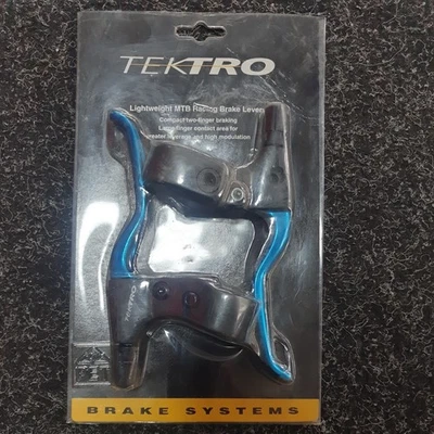Tektro 363A  Retro MTB/Road Brake Levers, Blue, Good Condition! nos  - Image 1 of 4