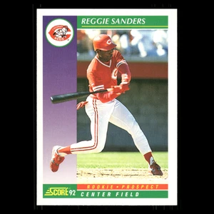 Tarjeta de béisbol Reggie Sanders Rookie #829 1992 Score Cincinnati Reds MLB - Imagen 1 de 3