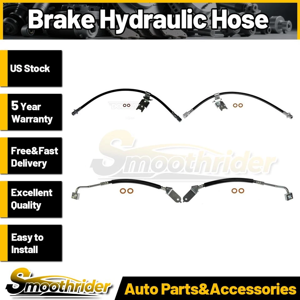 Mangueiras hidráulicas de freio dianteiro traseiro Dorman 4 peças para Dodge Challenger 2008-2017 2018 - Imagem 1 de 4