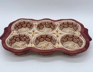 Temptations Temp-Tations Old World Cranberry 6 Cup Cupcake Muffin Pan Bakeware - Picture 1 of 4