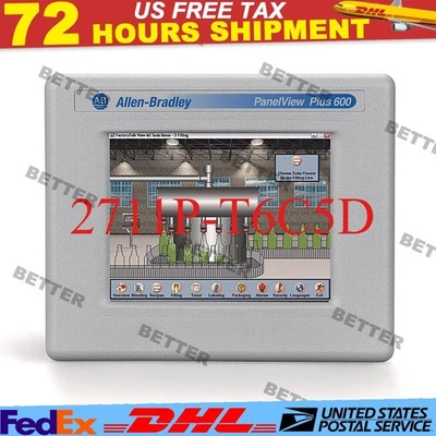 New AB 2711P-T6C5D PanelView Plus 600 Factory Sealing Fast Shipping 1PCS - Image 1 of 4