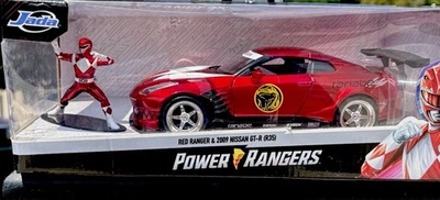 Jada Diecast 1/24 2009 Nissan GT-R (R35) & Red Ranger Figure  - Image 1 of 4