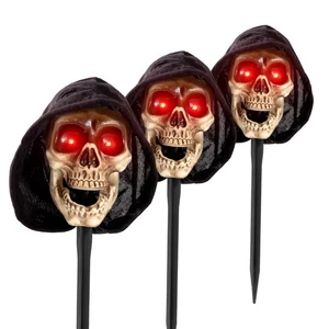 Halloween Animatronics Decorations Grim Reaper Pathway Markers, Scary Talking... - Picture 1 of 6