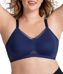 Honey Love LWBR0302- Navy Blue Removeable Pads Crossover Wireless Bra Sz Medium - Picture 1 of 5