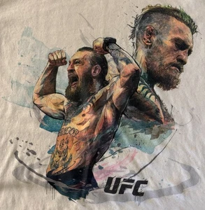 UFC Conor McGregor Juxtaposition T-Shirt cream graphic print ss crew S - Picture 1 of 3