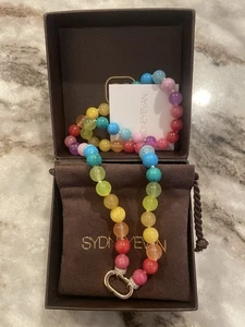 Sydney Evan Pure Gold Large Rainbow Jade and Diamond Necklace  - Picture 1 of 5