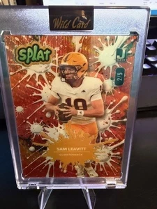Sam Leavitt Orange Mojo Wild Card Splat Orange Foil  SBORA06-SL - Picture 1 of 2