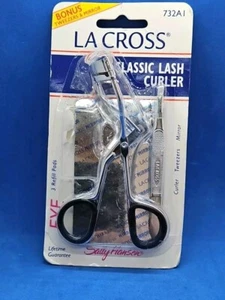 La Cross by Sally Hansen Classic Lash Curler 732AI w/Slant Tweezers and Mirror - Picture 1 of 2