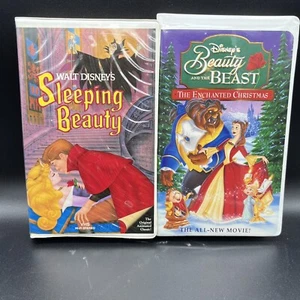 VHS 2-pack Disney’s Beauty And The Beast & Sleeping Beauty Black Diamond - Picture 1 of 6