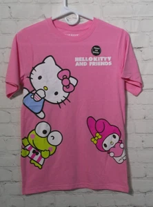 Camiseta de manga corta Hello Kitty rosa para niñas talla XS - Imagen 1 de 4