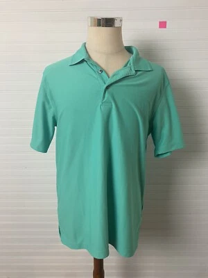 Champions Tour Regular Fit Men's Size L Green Polo Short Sleeve Shirt - Image 1 of 4